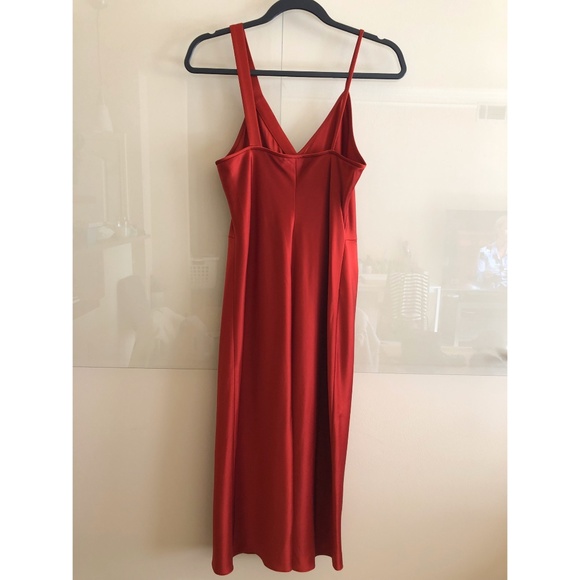 T by Alexander Wang satin twist midi dress, sz 4 - Picture 6 of 8